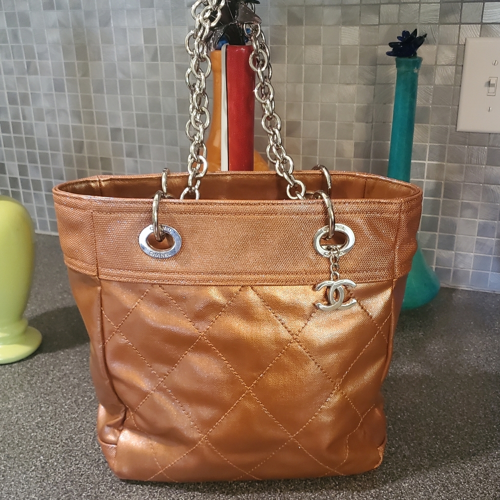 Chanel Paris Biarritz Bag with COA Chain Handles